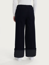 Jeans a palazzo in Super Denim Neri Donna - Ragno