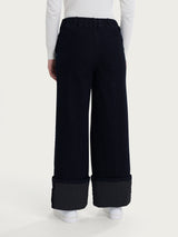 Jeans a palazzo in Super Denim Neri Donna - Ragno