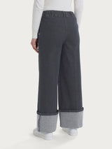 Jeans a palazzo in Super Denim Neri Donna - Ragno