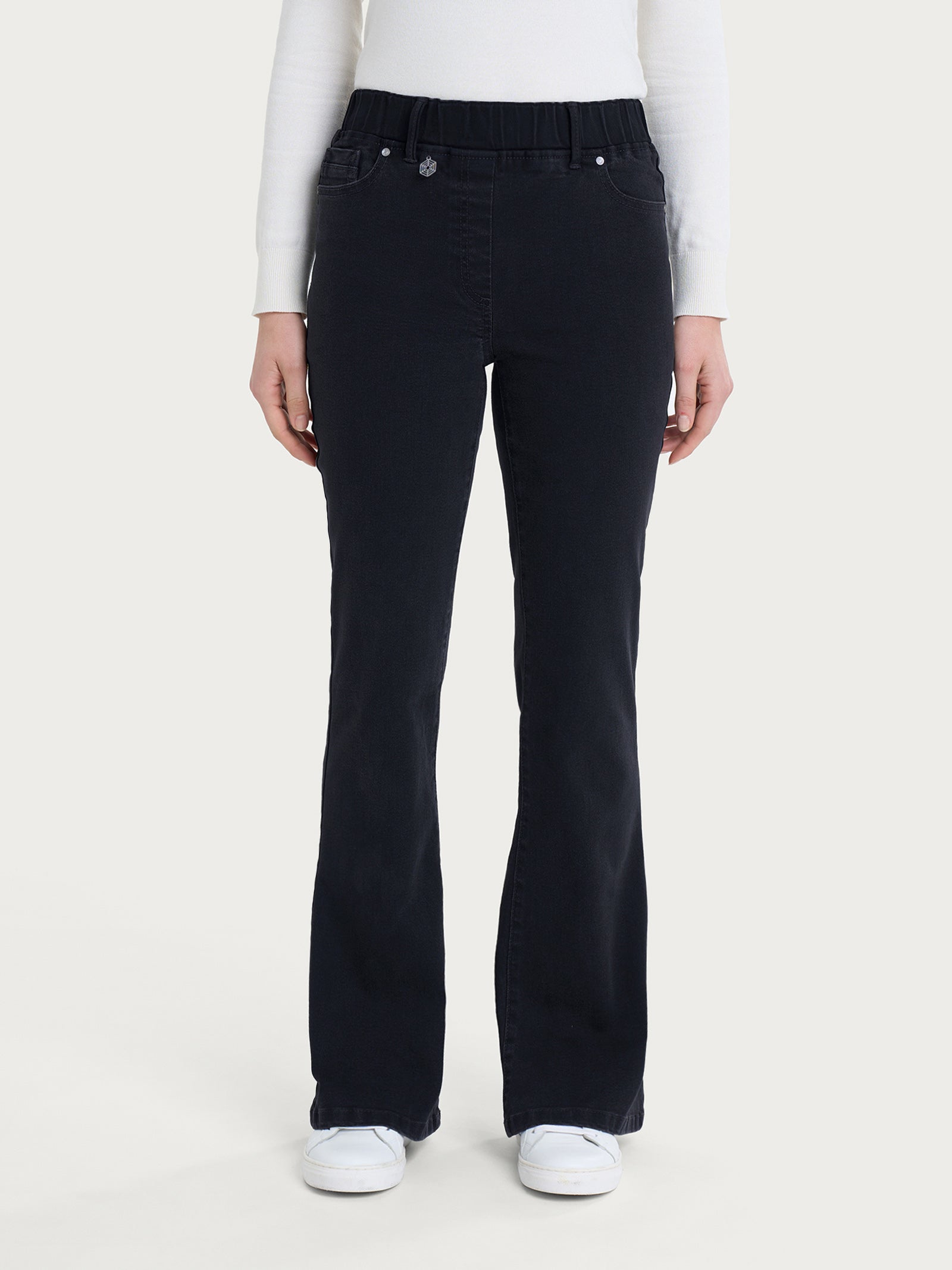 Jeans flare con tasche in Super Denim Neri Donna - Ragno