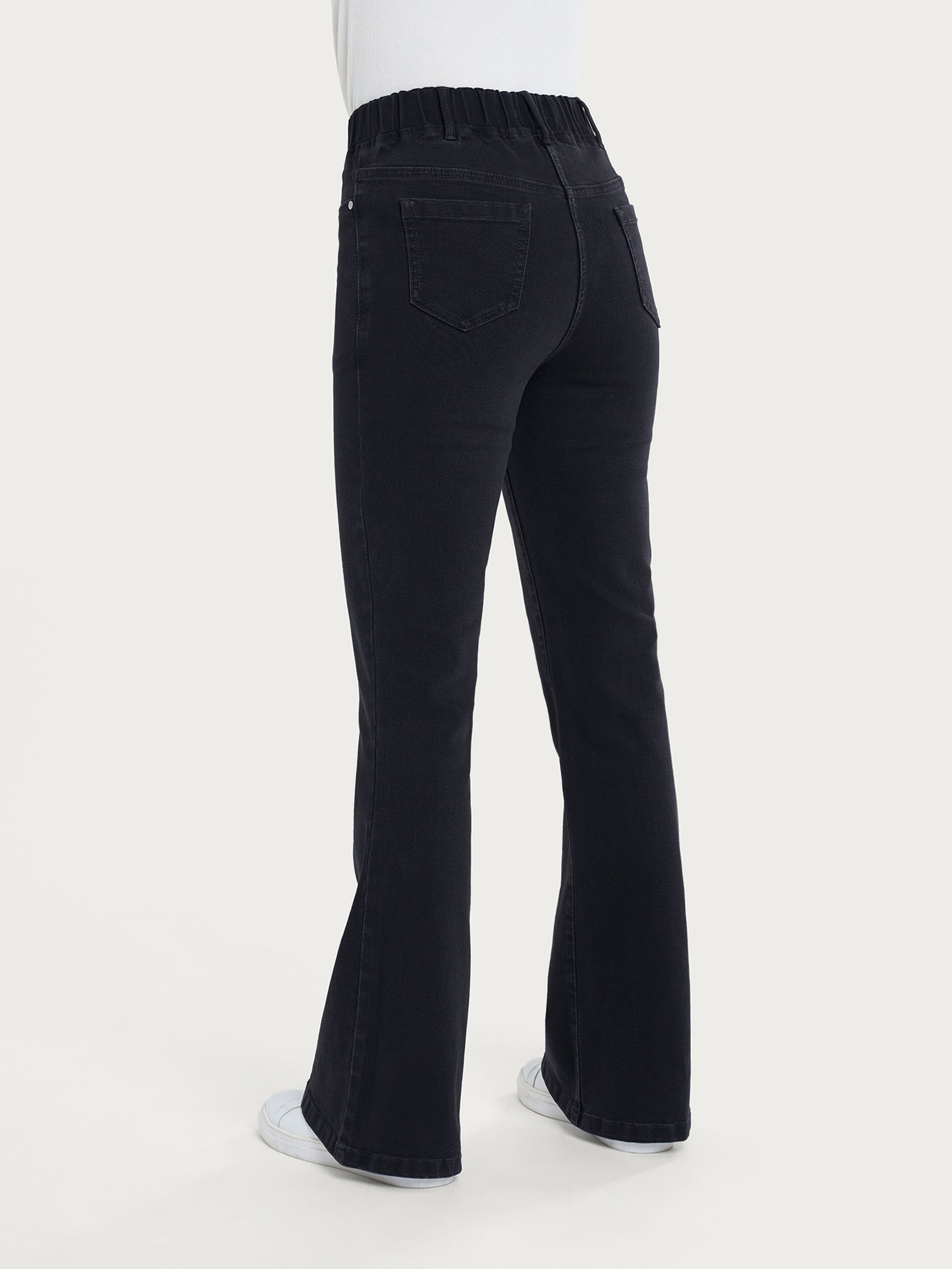 Jeans flare con tasche in Super Denim Neri Donna - Ragno