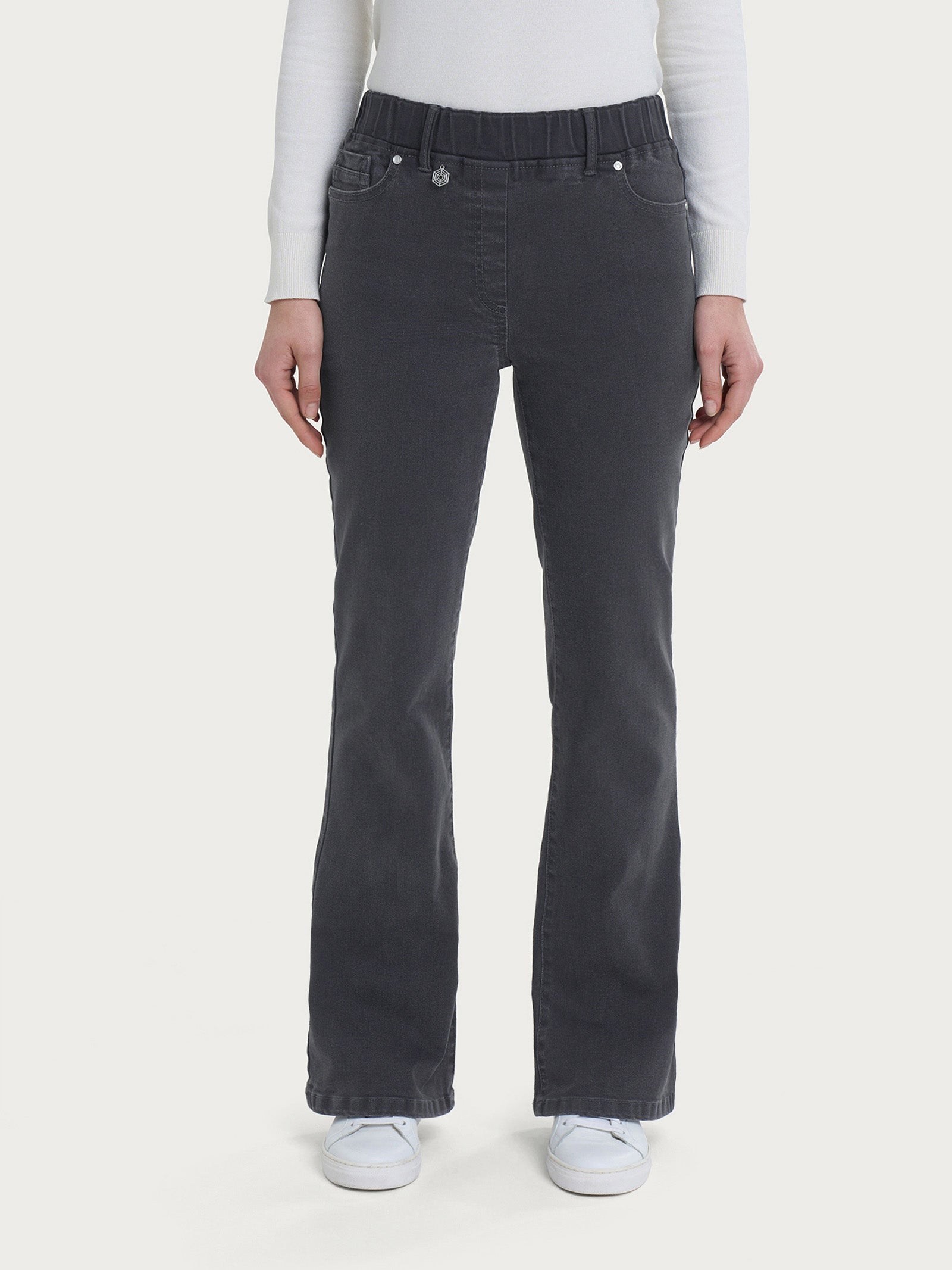 Jeans flare con tasche in Super Denim Neri Donna - Ragno