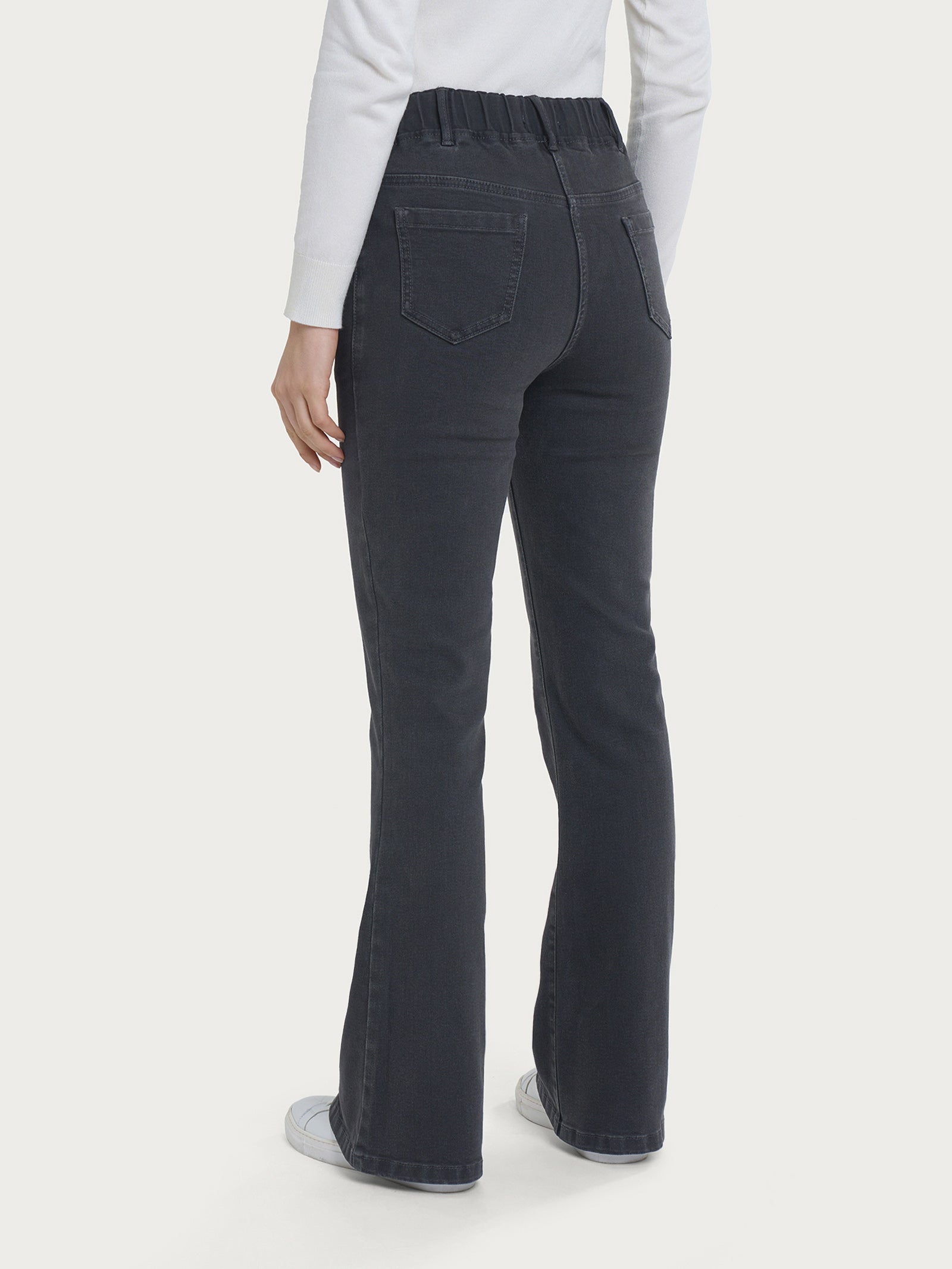 Jeans flare con tasche in Super Denim Neri Donna - Ragno