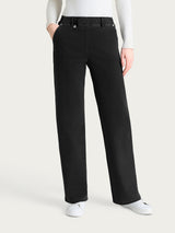 Jeans ampio con tasche in Super Denim Neri Donna - Ragno