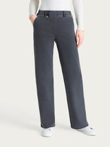 Jeans ampio con tasche in Super Denim Neri Donna - Ragno