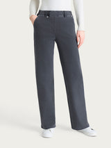 Jeans ampio con tasche in Super Denim Neri Donna - Ragno