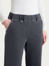 Jeans ampio con tasche in Super Denim Neri Donna - Ragno