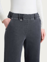 Jeans ampio con tasche in Super Denim Neri Donna - Ragno