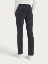 Jeans rectos con bolsillos de Super Denim negro para mujer - Ragno