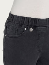 Jeans rectos con bolsillos de Super Denim negro para mujer - Ragno