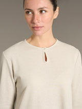 Pigiama con scollo a goccia in Cotton Eco Pile e Lurex - - Ragno