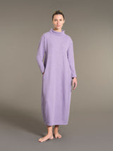 Camicia da notte lunga con collo alto in Cotton Eco Pile e Lurex - - Ragno