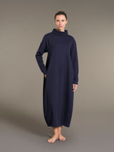 Camicia da notte lunga con collo alto in Cotton Eco Pile e Lurex - - Ragno