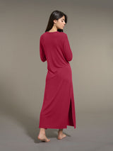 Camicia da notte lunga in interlock micromodal - - Ragno