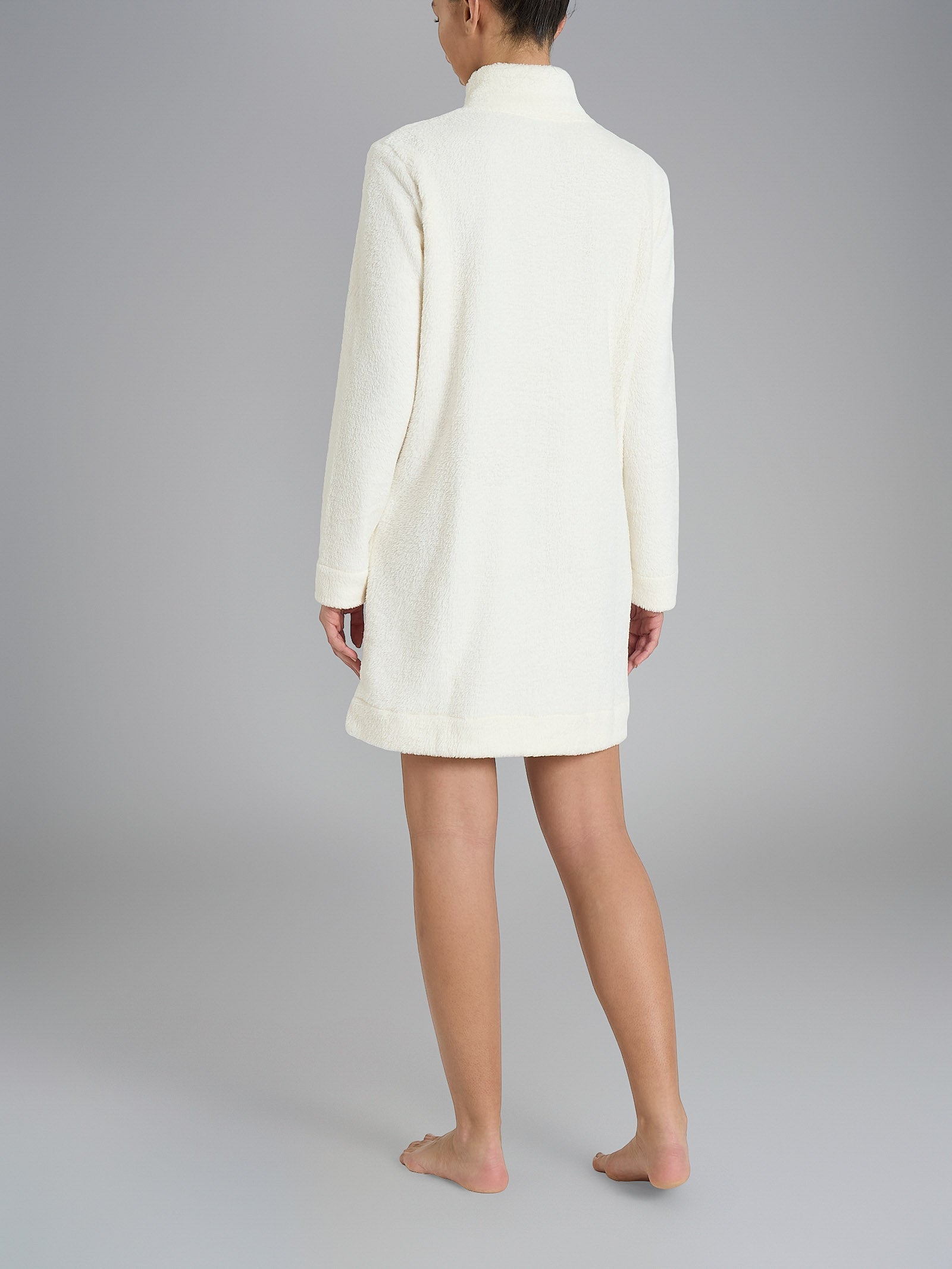 Vestaglia corta con bottoni in Polar Fleece Bianchi Donna - Ragno