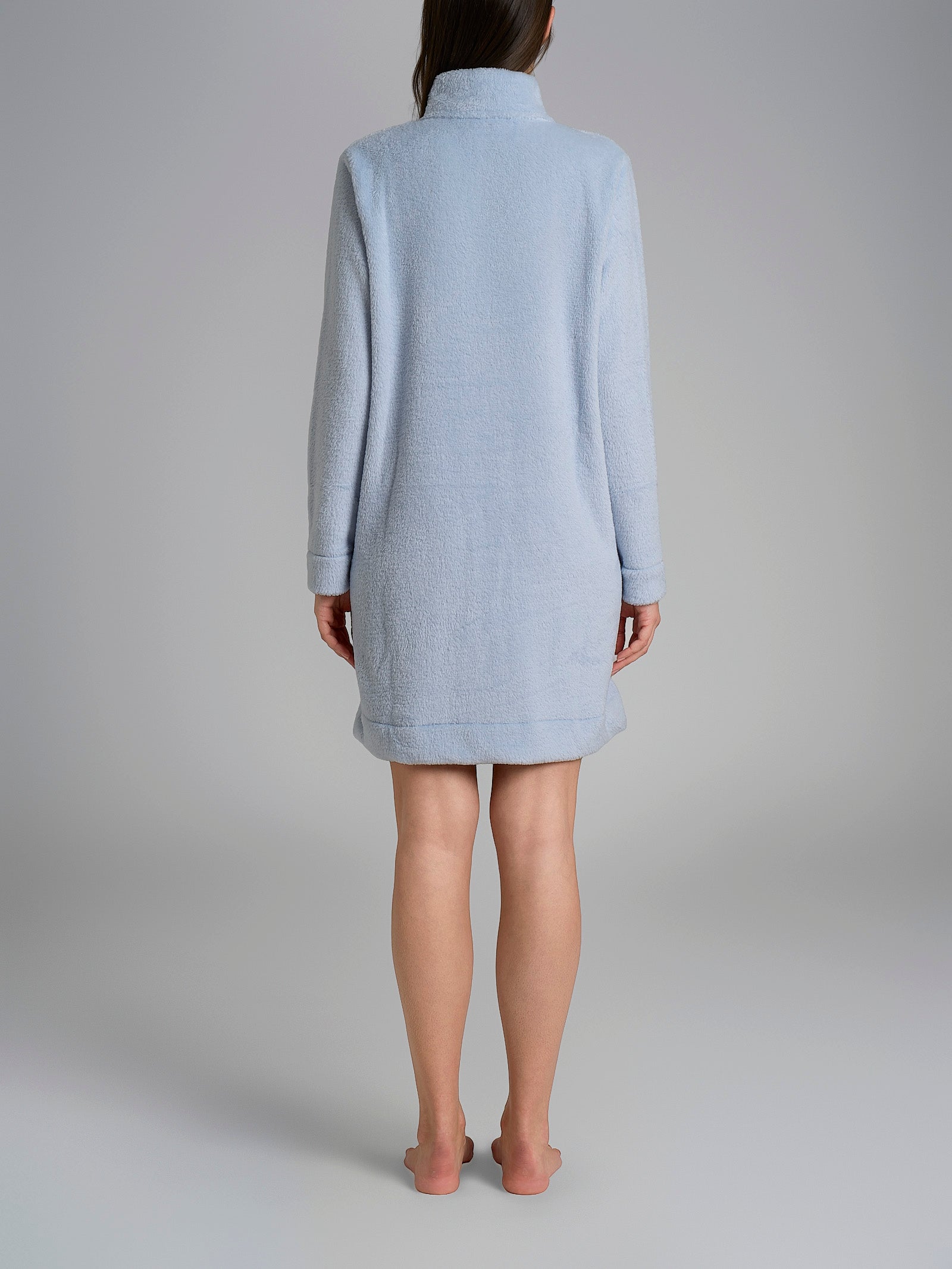 Vestaglia corta con bottoni in Polar Fleece Azzurri Donna - Ragno