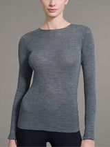 Maglia girocollo in Lana Seta Neri Donna - Ragno