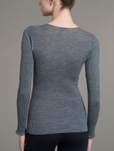 Maglia girocollo in Lana Seta Neri Donna - Ragno