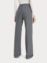 Pantalone modellante ampio in tessuto compact - - Ragno
