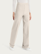 Pantalone modellante ampio in tessuto compact - - Ragno