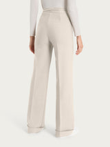 Pantalone modellante ampio in tessuto compact - - Ragno