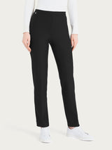 Pantalone modellante dritto con tasche in Compact Neri Donna - Ragno