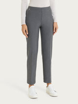 Pantalone modellante dritto con tasche in Compact Neri Donna - Ragno