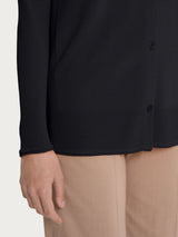Cardigan aperto con bottoni in Crêpe Neri Donna - Ragno