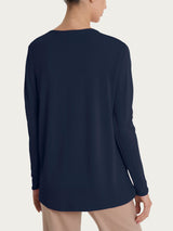 Cardigan aperto con bottoni in Crêpe Blu Donna - Ragno