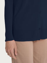 Cardigan aperto con bottoni in Crêpe Blu Donna - Ragno