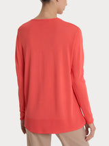 Cardigan aperto con bottoni in Crêpe Rosa Donna - Ragno
