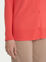 Cardigan aperto con bottoni in Crêpe Rosa Donna - Ragno