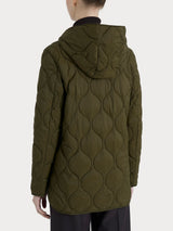 Piumino puffer Onion Quilt con cappuccio Verdi Donna - Ragno