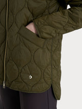 Piumino puffer Onion Quilt con cappuccio Verdi Donna - Ragno