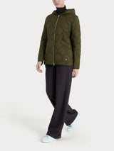 Piumino puffer Onion Quilt con cappuccio Verdi Donna - Ragno