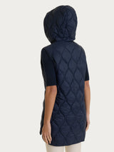 Piumino puffer smanicato con cappuccio Onion Quilt Blu Donna - Ragno