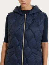 Piumino smanicato con cappuccio Onion Quilt Blu Donna - Ragno