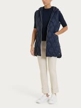 Piumino puffer smanicato con cappuccio Onion Quilt Blu Donna - Ragno