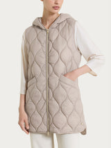Piumino puffer smanicato con cappuccio Onion Quilt Marroni Donna - Ragno