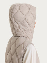 Piumino puffer smanicato con cappuccio Onion Quilt Marroni Donna - Ragno
