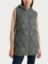 Piumino puffer smanicato con cappuccio Onion Quilt Grigi Donna - Ragno