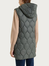 Piumino puffer smanicato con cappuccio Onion Quilt Grigi Donna - Ragno