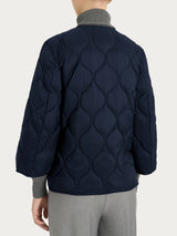 Piumino puffer Onion Quilt con manica 3/4 Blu Donna - Ragno