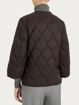 Piumino puffer Onion Quilt con manica 3/4 Marroni Donna - Ragno