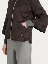 Piumino puffer Onion Quilt con manica 3/4 Marroni Donna - Ragno