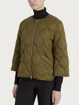 Piumino puffer Onion Quilt con manica 3/4 Verdi Donna - Ragno