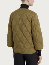 Piumino puffer Onion Quilt con manica 3/4 Verdi Donna - Ragno