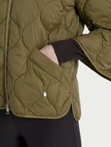 Piumino puffer Onion Quilt con manica 3/4 Verdi Donna - Ragno