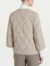 Piumino puffer Onion Quilt con manica 3/4 Marroni Donna - Ragno