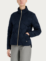 Piumino puffer Onion Quilt con manica lunga Blu Donna - Ragno